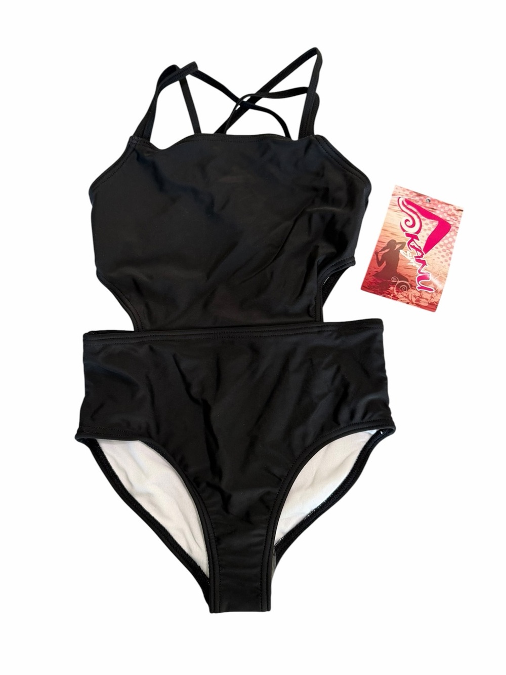 Kanu Surf NEW Girls One Piece Solid Swim Suit Size 6 #260060
